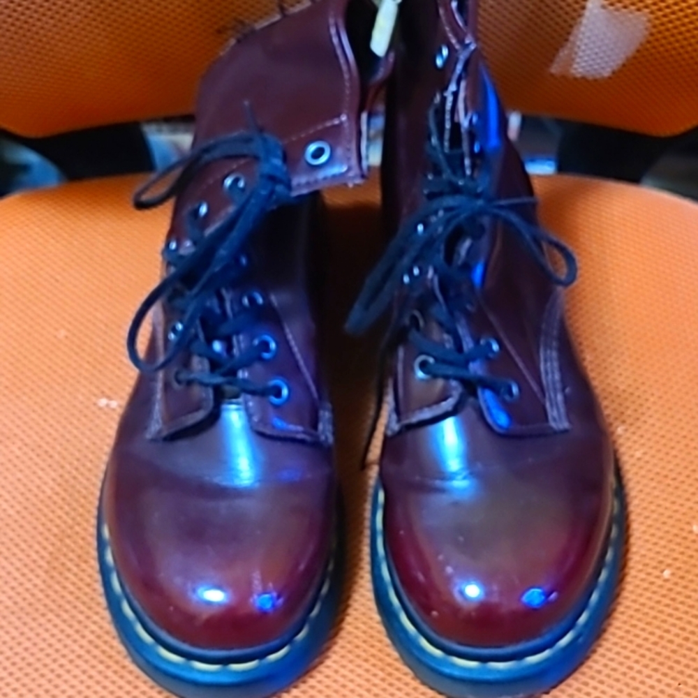 Vegan Oxblood Dr Martens boots